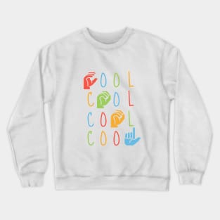 ASL Cool- American Sign Language Alphabet Crewneck Sweatshirt